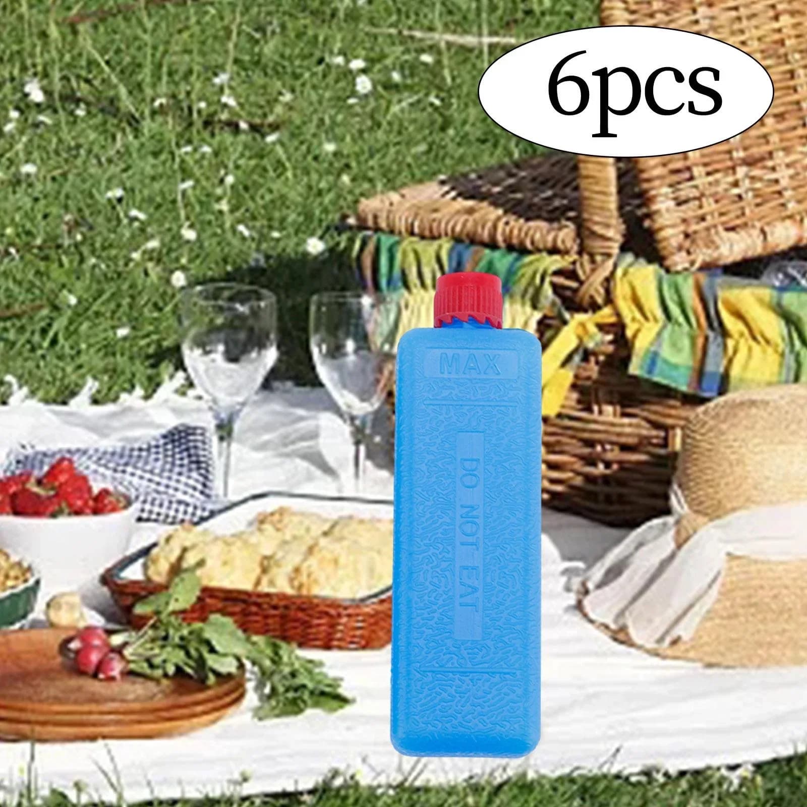 6–12 st återanvändbara kylklampar för camping och picknick