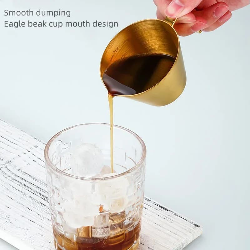 Espresso-mätbägare med skala i 304 rostfritt stål