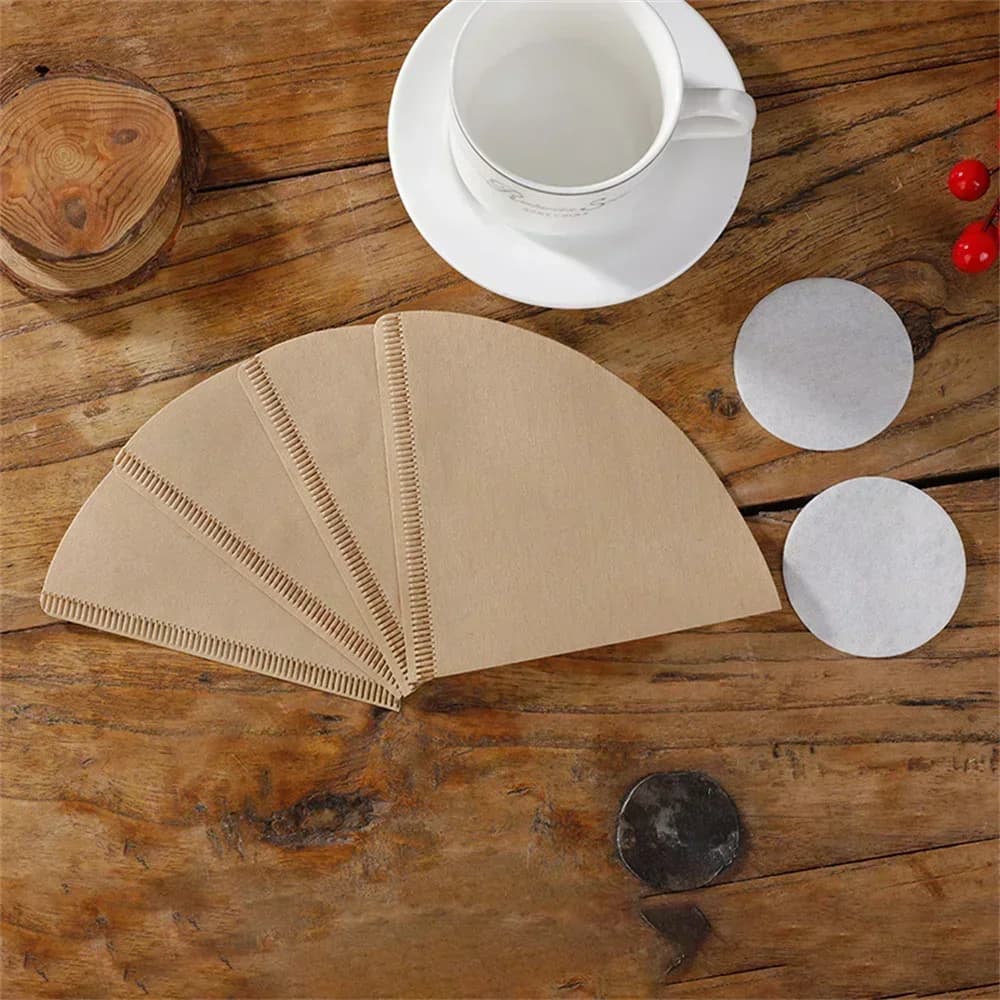 40/100-pack V60 Kaffefilter – Oblekta koniska filter för pour-over