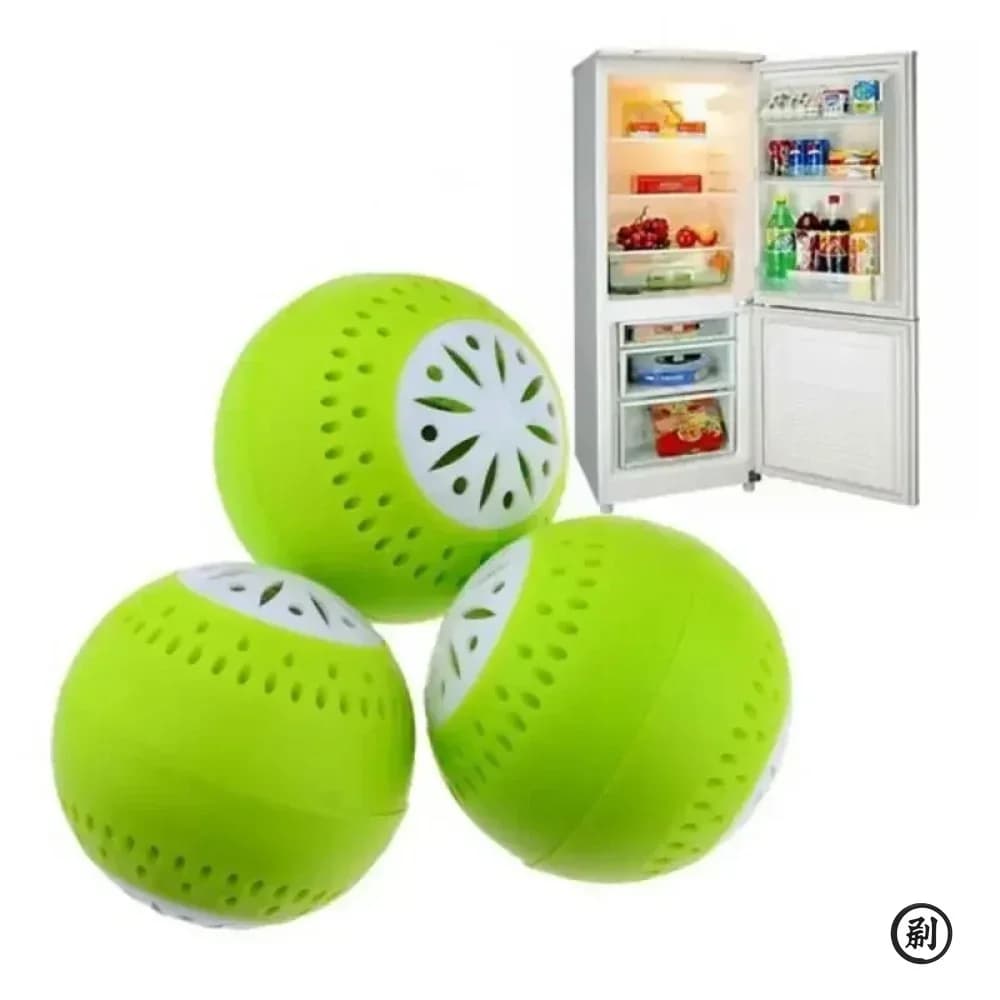 Luktborttagningsbollar för kylskåp med aktivt kol, 3-pack