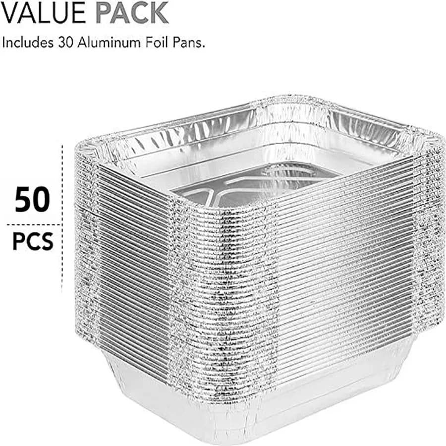 50-pack engångsformar i aluminiumfolie