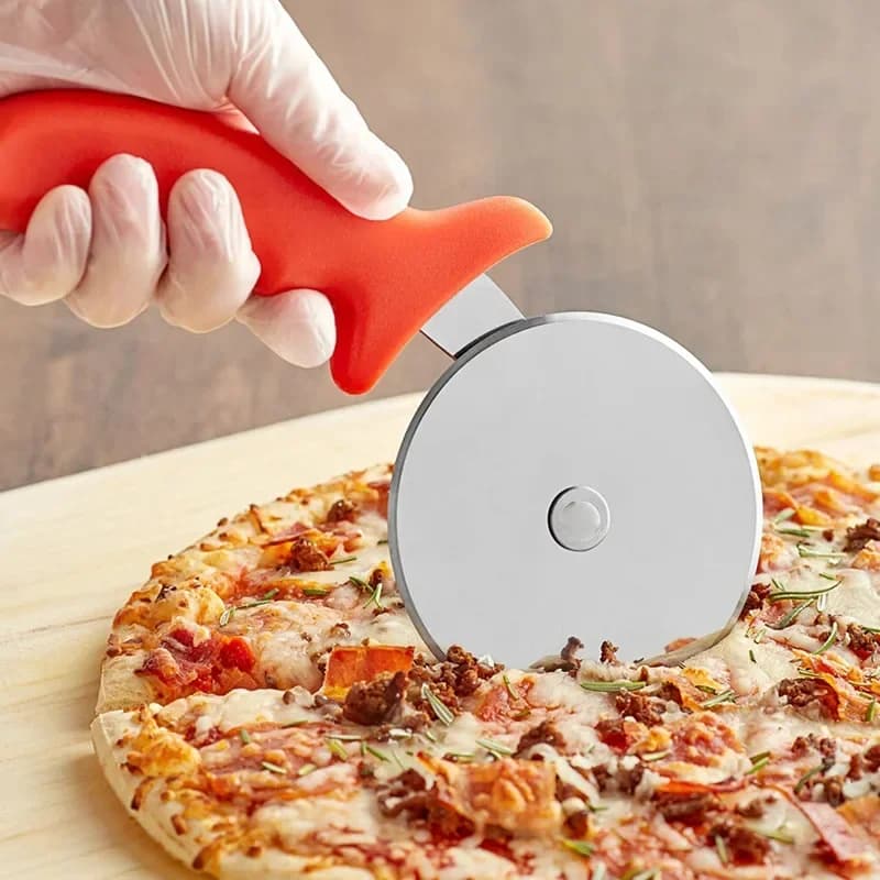 Pizzaskärare i rostfritt stål – Deg- och pizzatrisse