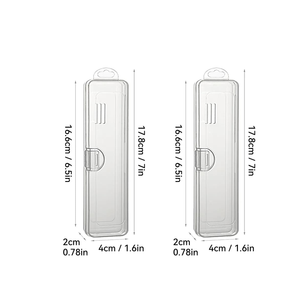 Bärbart genomskinligt bestickfodral med lock, dammtät förvaringsbox