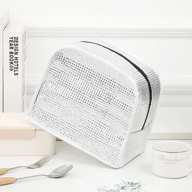 Färgglad isolerad lunchväska med aluminiumfolie, rymlig kylväska för matlåda