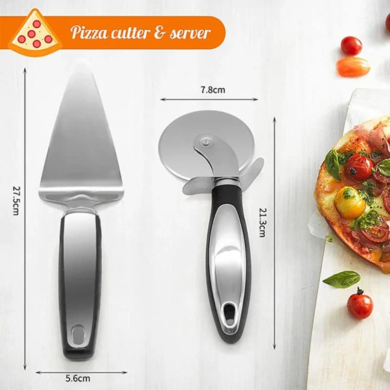 Pizzaskärare i rostfritt stål – professionellt pizzahjul