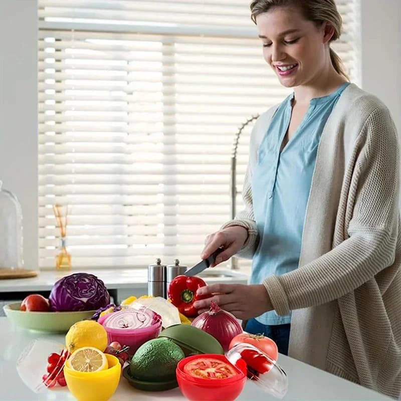 Förvaringsburk för grönsaker – tätslutande behållare för lök, vitlök och paprika