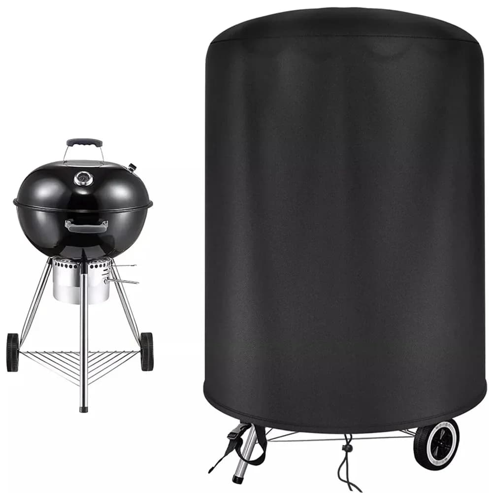 Raweao klotgrillöverdrag vattentätt grillskydd oxfordtyg för rund grill 57 cm