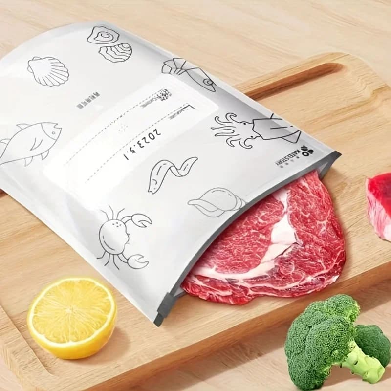Återanvändbara fryspåsar i aluminiumfolie, 10/60 st – lukttäta matpåsar