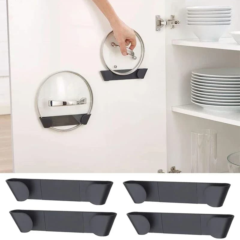 1/2/4-pack självhäftande vägghållare för grytlock