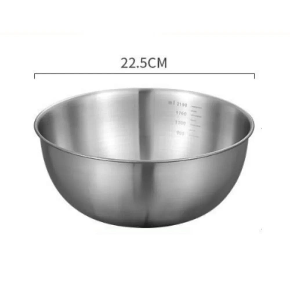 1–3-pack rostfria bunkar med måttskala för matlagning, bakning och förvaring