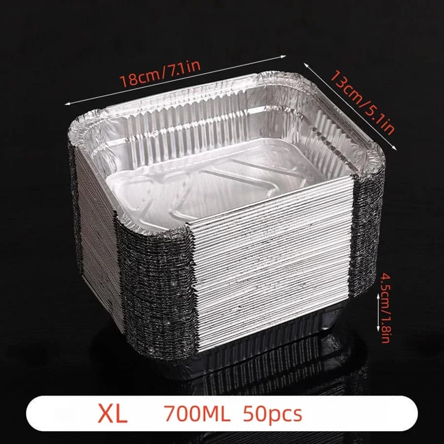 50-pack engångsformar i aluminiumfolie