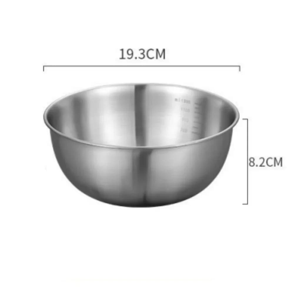 1–3-pack rostfria bunkar med måttskala för matlagning, bakning och förvaring