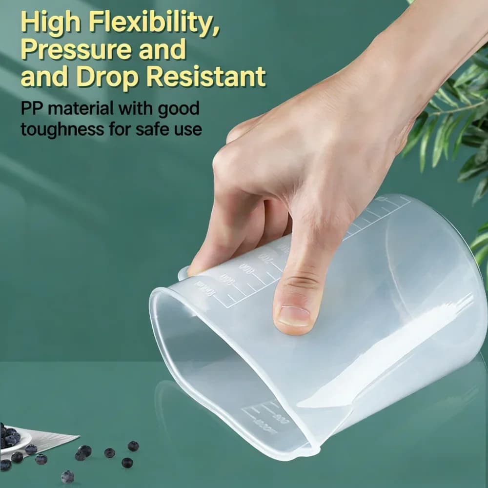 Måttbägare i Plast med Gradering, 100–5000 ml