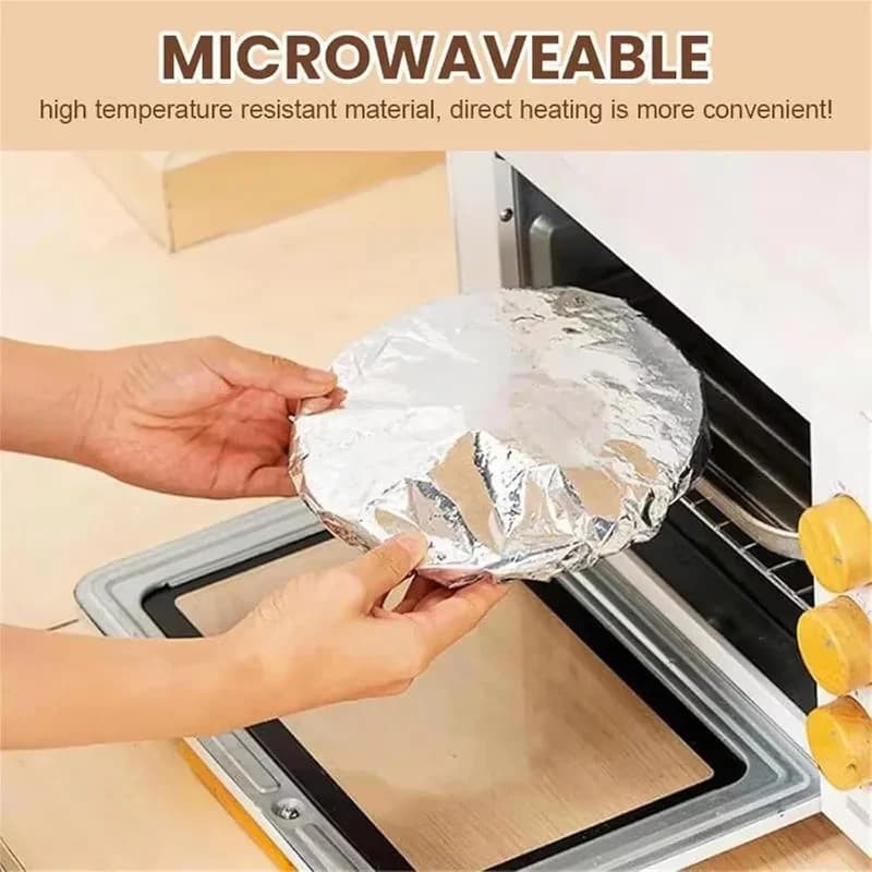 Återanvändbara skålöverdrag i aluminiumfolie, 10–60 st
