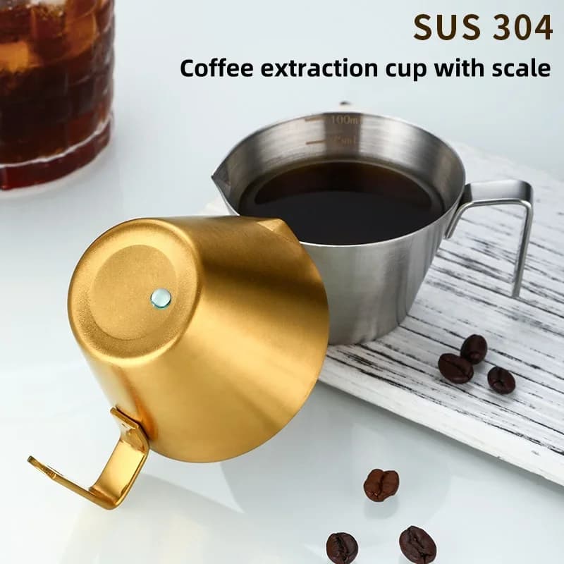 Espresso-mätbägare med skala i 304 rostfritt stål