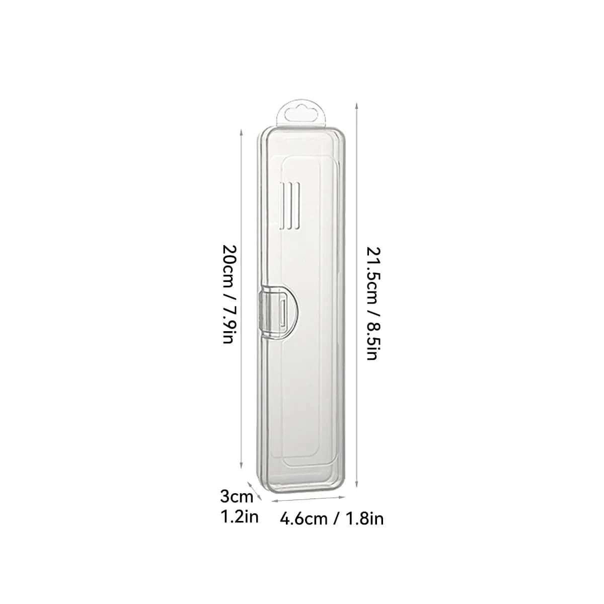 Bärbart genomskinligt bestickfodral med lock, dammtät förvaringsbox