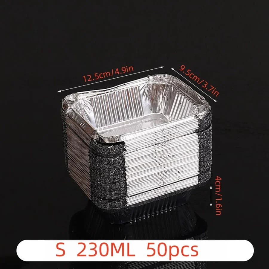 50-pack engångsformar i aluminiumfolie