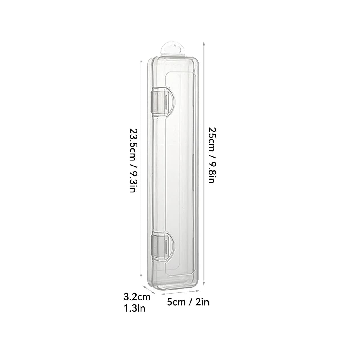 Bärbart genomskinligt bestickfodral med lock, dammtät förvaringsbox