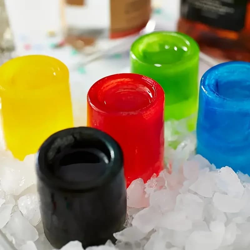 Isform i silikon med 4 runda fack – för whisky och drinkar