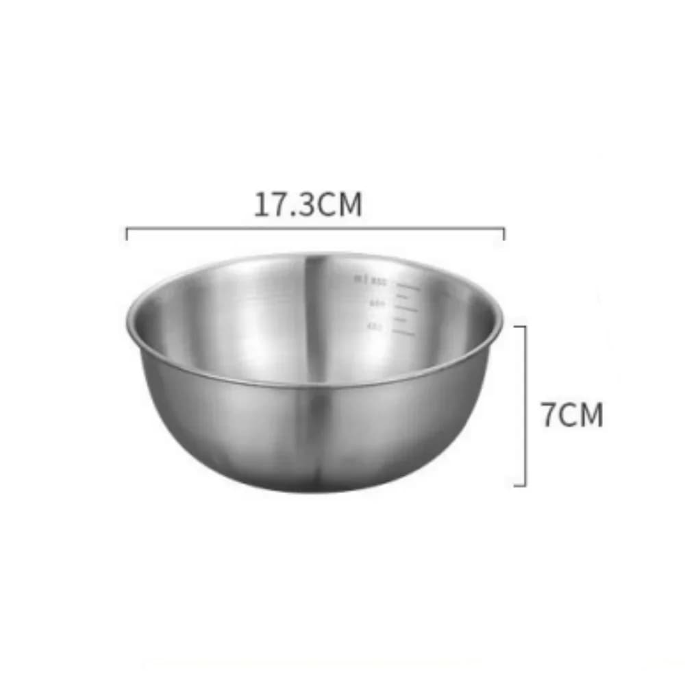 1–3-pack rostfria bunkar med måttskala för matlagning, bakning och förvaring