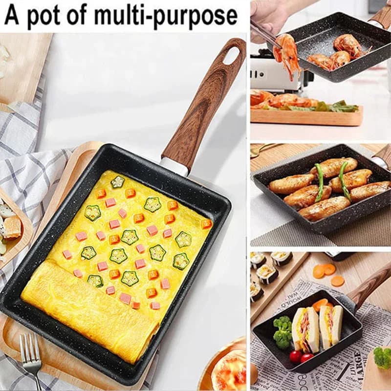 Tamagoyaki japansk omelettpanna – Rektangulär non-stick äggpanna