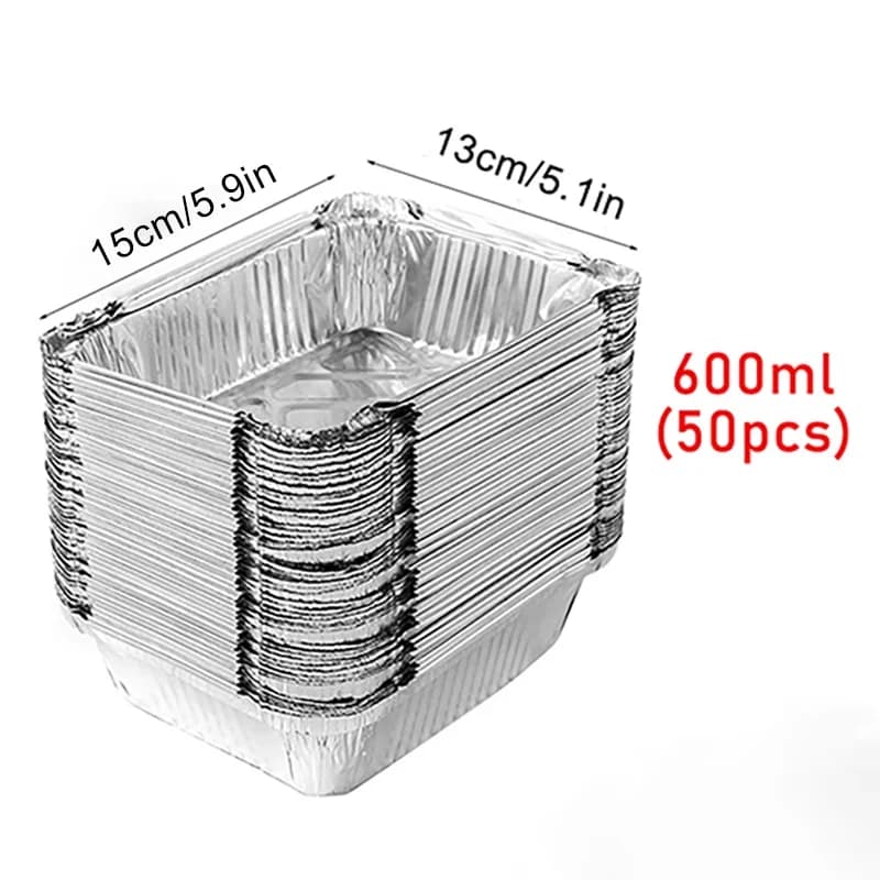 50-pack engångsformar i aluminiumfolie