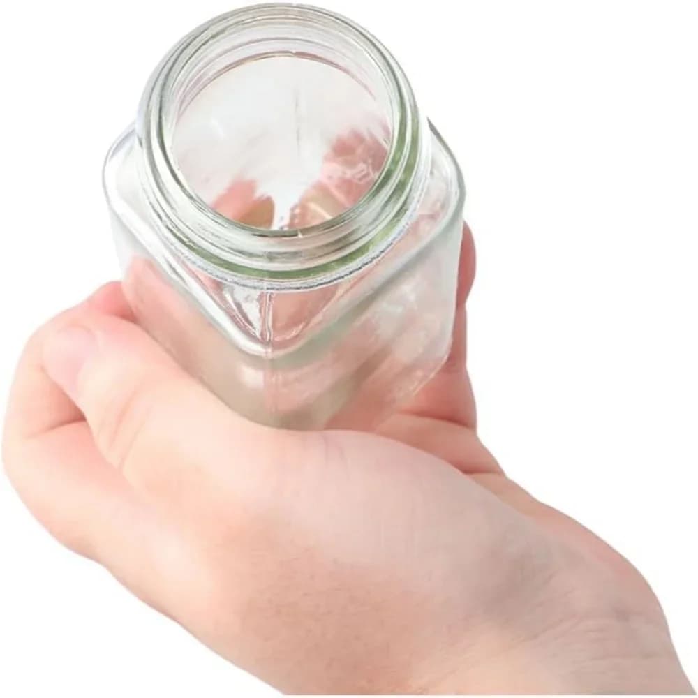 6/12/24-pack kryddburkar i glas med lock, etiketter och tratt