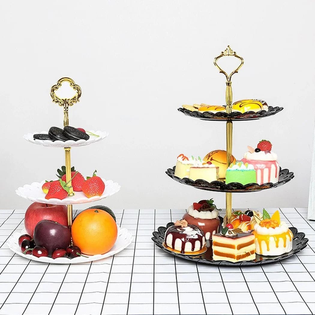 Tårtfat i 3 våningar - Våningsfat för dessert och frukt