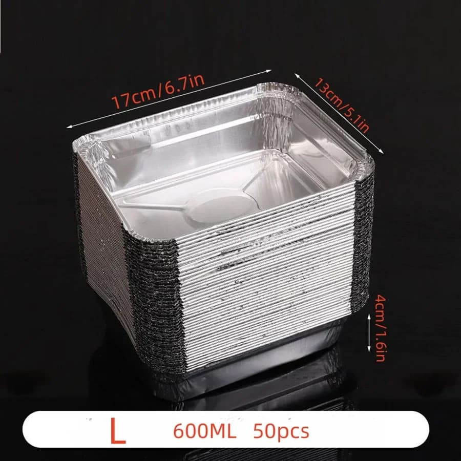 50-pack engångsformar i aluminiumfolie