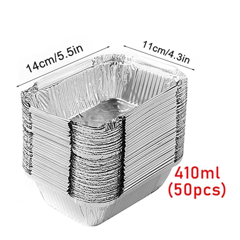 50-pack engångsformar i aluminiumfolie