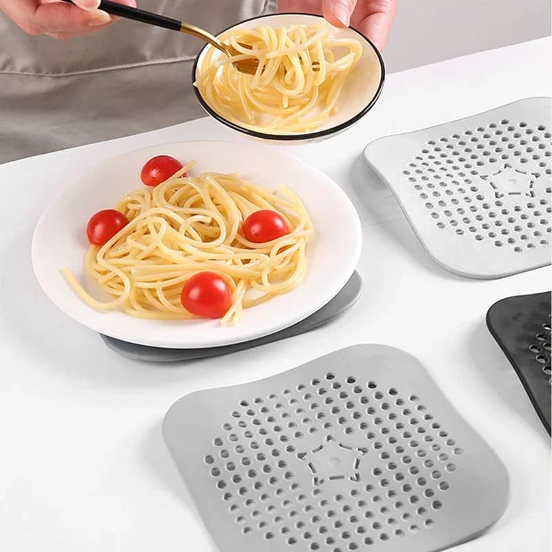 Hårfångare och avloppssil i silikon, 3-pack
