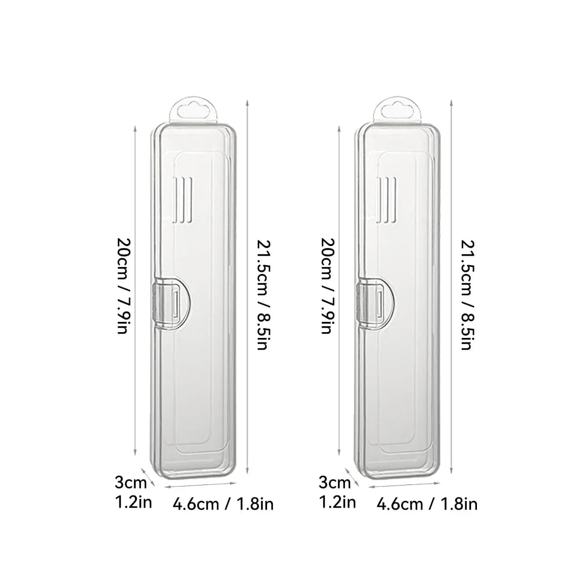 Bärbart genomskinligt bestickfodral med lock, dammtät förvaringsbox